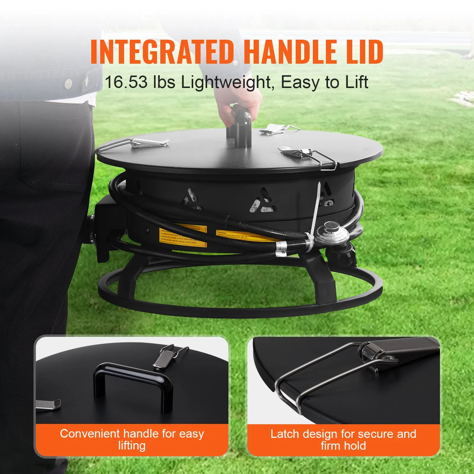 (FINAL PRICES ARE LOWER ON OUR SITE!) VEVOR Propane Fire Pit 19 Outdoor Portable Gas Fire Pit for Heating 58000 BTU