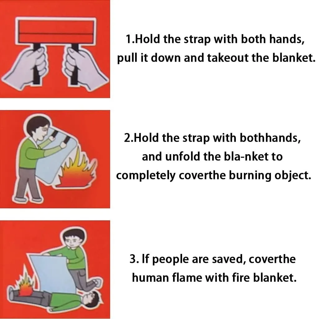 Fire Blanket Ceramic Fiber Material Welding Blankets, Thicker Larger Fire Retardant Blanket, High Temperature Resistance Survival Blanket, 4 Sizes (Color : Gold, Size : 39 * 39inches)