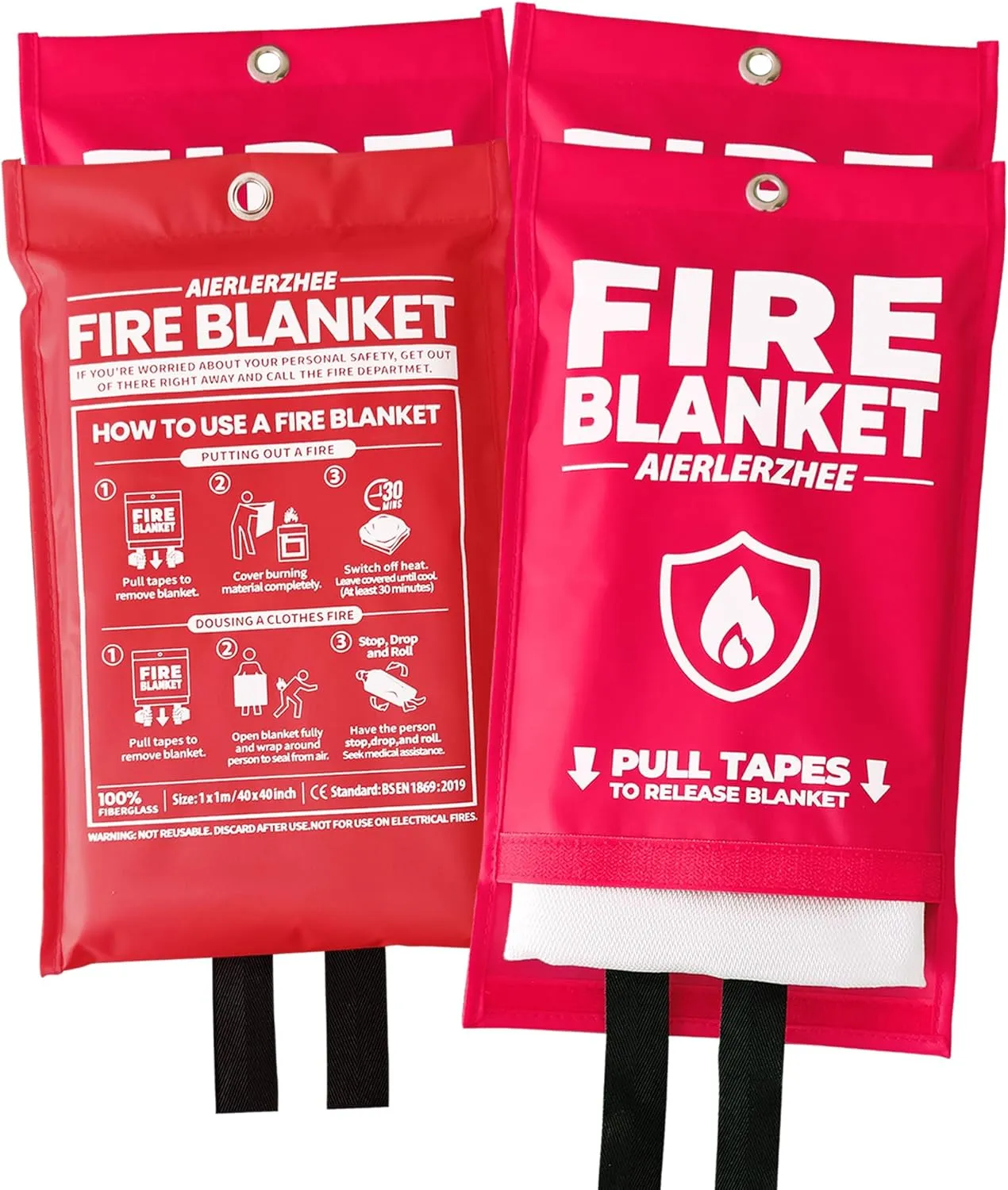 Fire Blanket for Home and Kitchen,4 Pack,40" x 40"