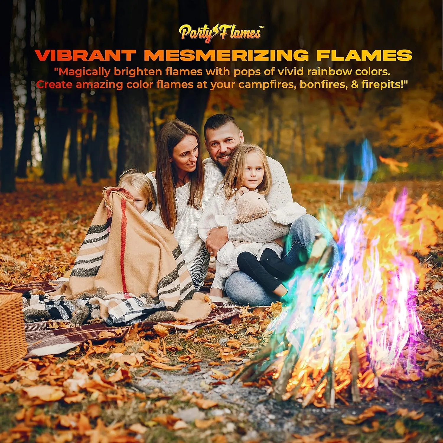Fire Color Changing Packets Fire Pit (25 Pack) - Perfect for Any Campfire, Bonfire & Outdoor Fireplaces - Perfect Magic Cosmic Mystical Campfire Accessories - Camping Games