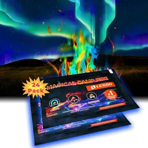 Fire Color Changing Packets Fire Pit - Last Longer Magical Color Flames for Campfires, Bonfire, Fire Pit & Outdoor Fireplaces - Camping Essentials Accessories Christmas Decorations Gift for Kids