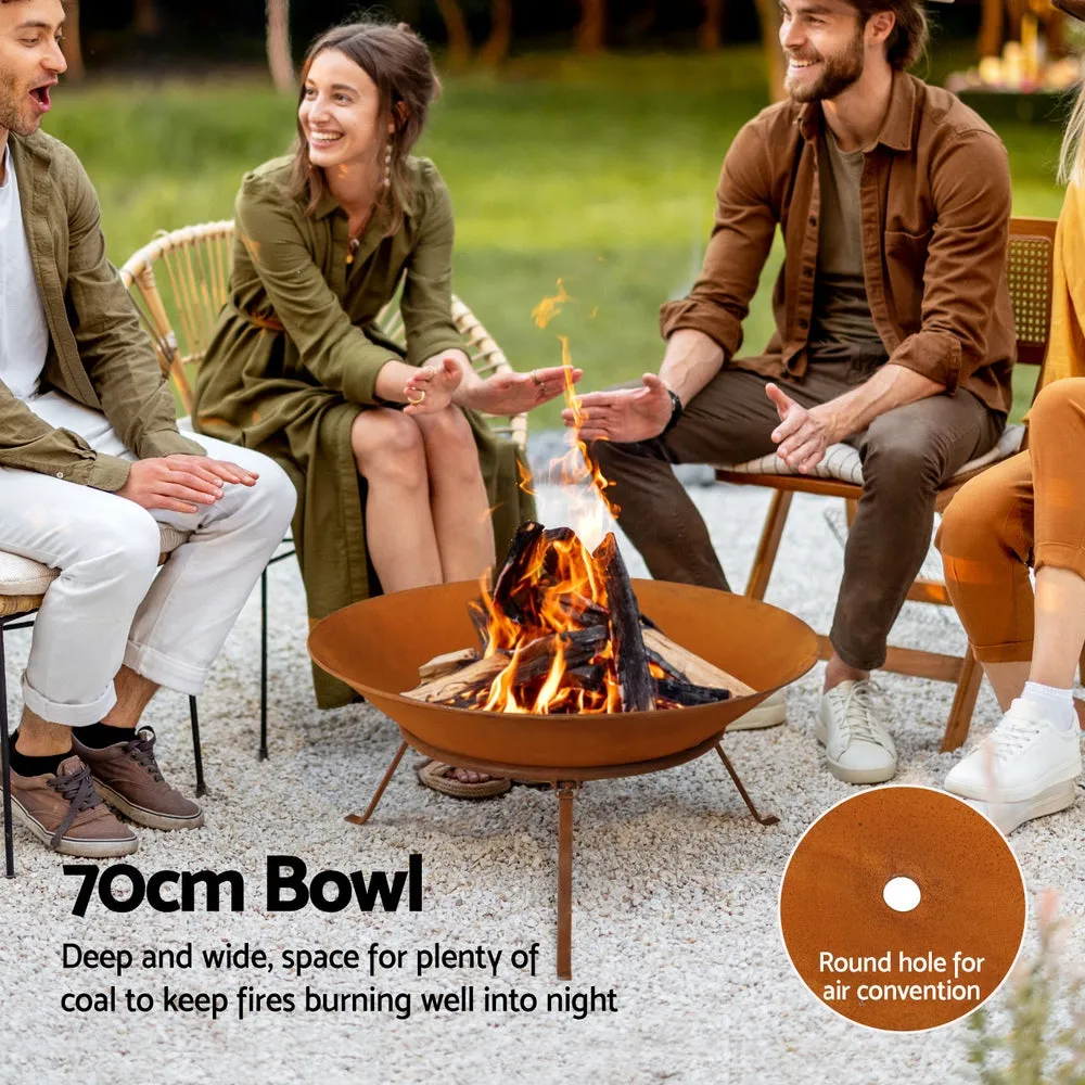 Fire Pit (70cm) - Oxidized Iron