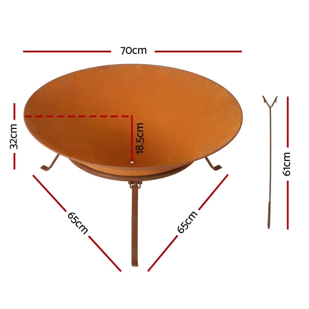Fire Pit (70cm) - Oxidized Iron