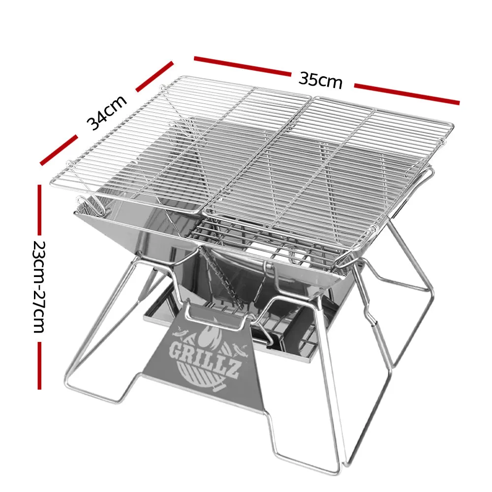 Fire Pit Bbq Grill With Carry Bag Portable