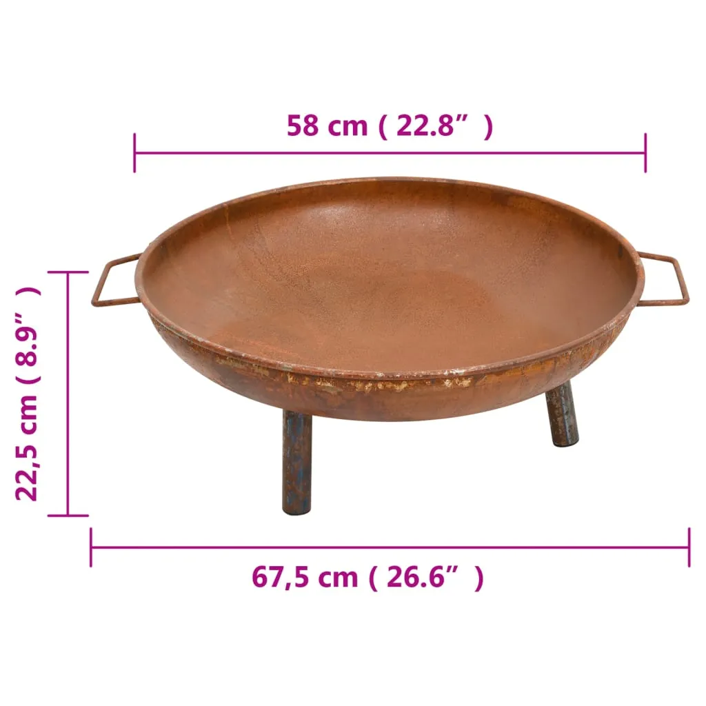 Fire Pit Fireplace for Camping Picnic Firebowl Outdoor Patio Steel