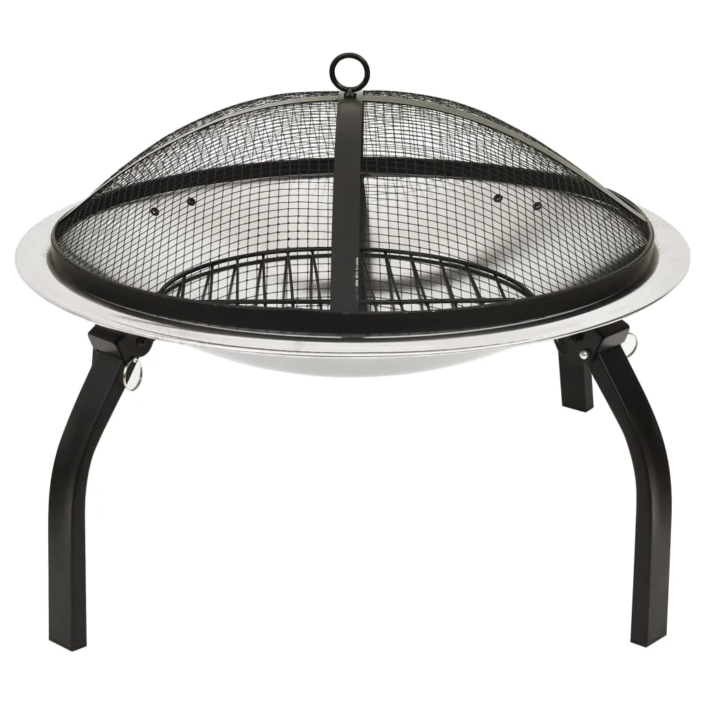 Fire Pit Fireplace for Camping Picnic Firebowl Outdoor with Poker Steel