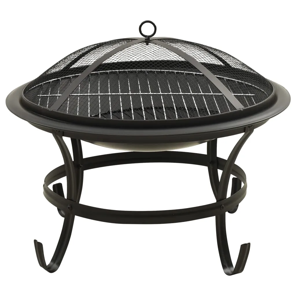 Fire Pit Fireplace for Camping Picnic Firebowl Outdoor with Poker Steel