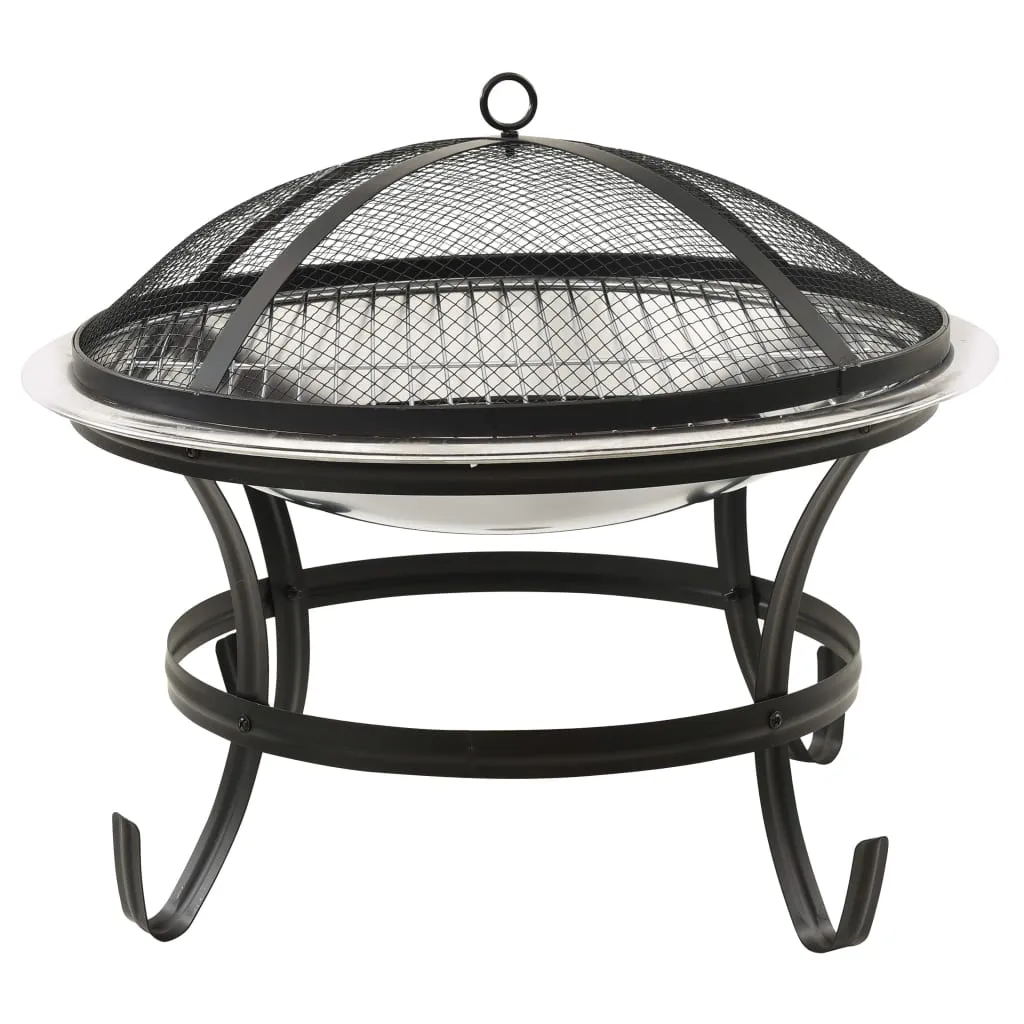 Fire Pit Fireplace for Camping Picnic Firebowl Outdoor with Poker Steel