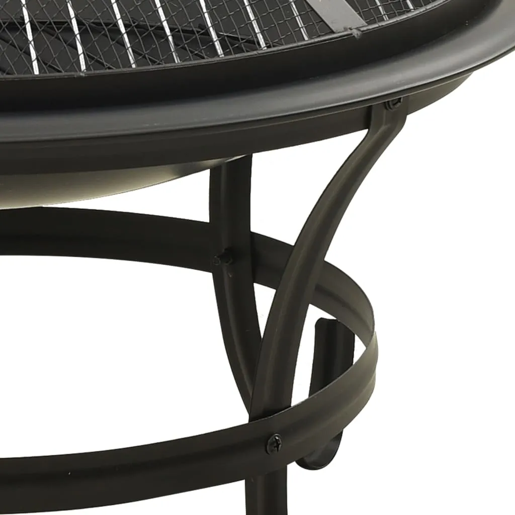 Fire Pit Fireplace for Camping Picnic Firebowl Outdoor with Poker Steel