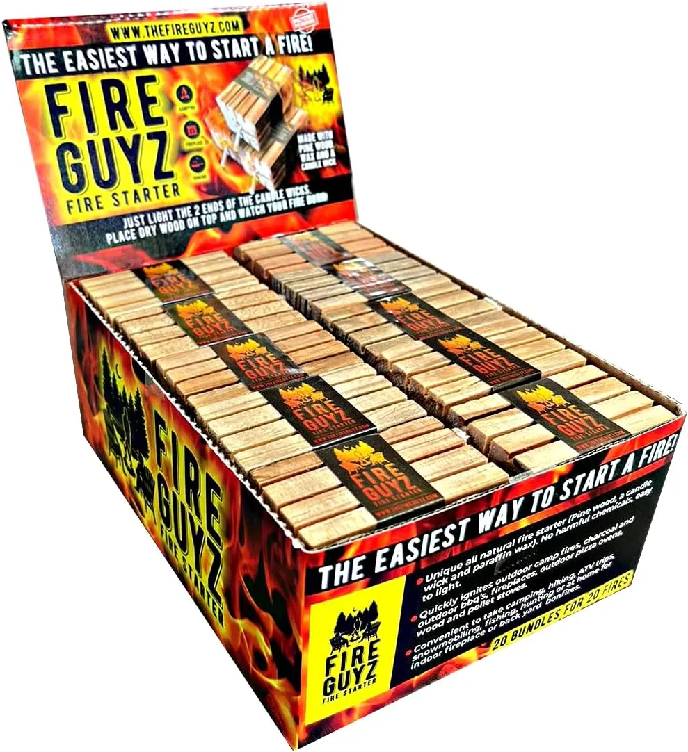 Fire Starter 20ct Campfire Fireplace Cooking All Natural Survival