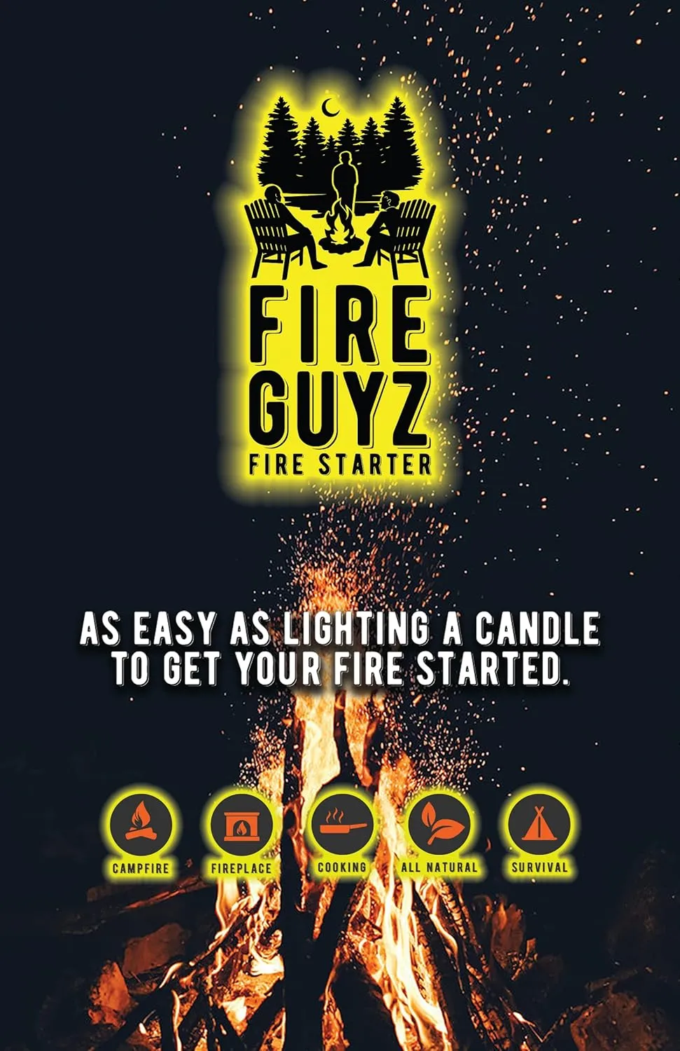 Fire Starter 20ct Campfire Fireplace Cooking All Natural Survival