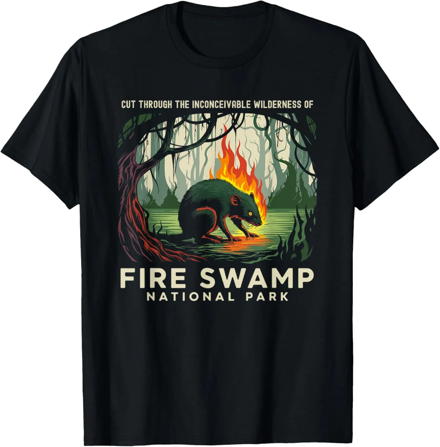 Fire Swamp National Park Camping Hiking Mountain T-Shirt
