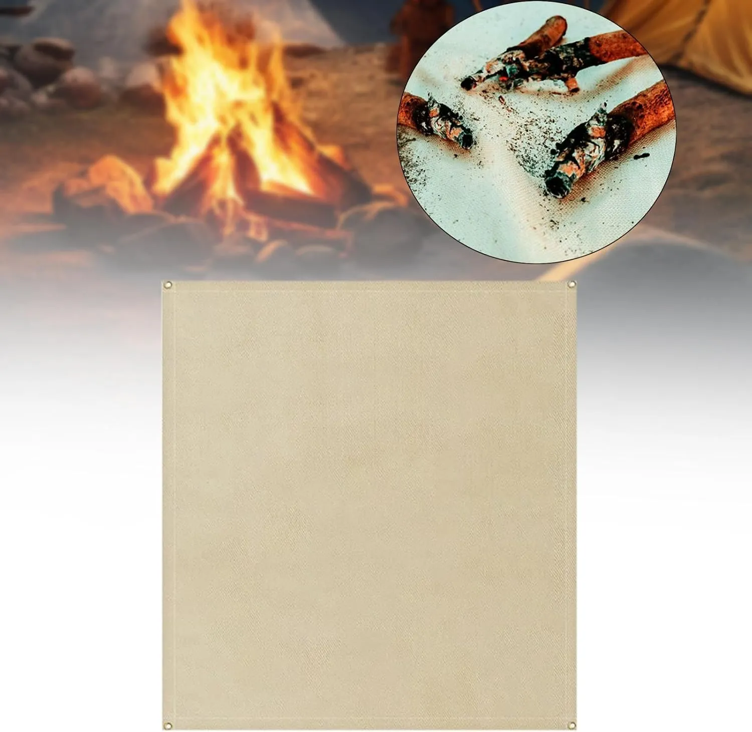 Fireproof Blanket for Outdoor Use with Fire Pit Mat, L
