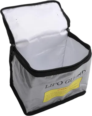 Fireproof Lipo Secure Bag Explosion Proof Fiberglass Cloth Large Capacity Battery Storage, Convenient and Secure for Lipo