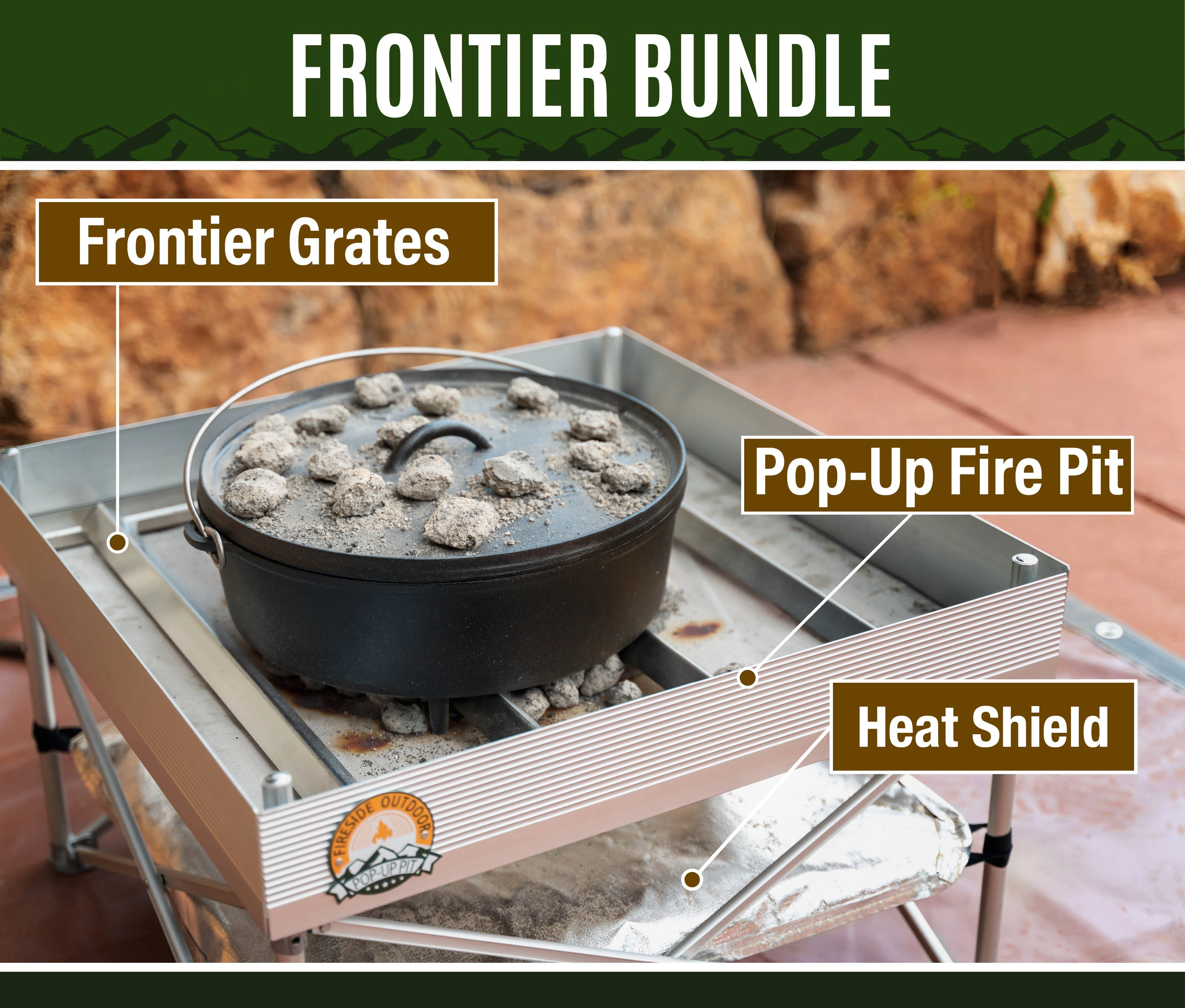 Fireside Outdoor Dutch Oven Fire Table
