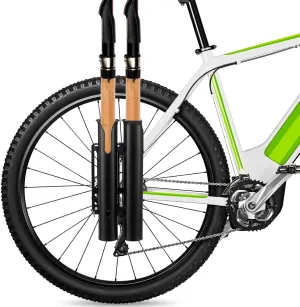 Fishing Rod Holder for Bike 2 Tubes Rod Holder Bicycle Fishing Rod Rack Holds 2 Rods Easily Mount Fishing Poles to Bike, Secures Fishing Rods for Bicycle Fishing
