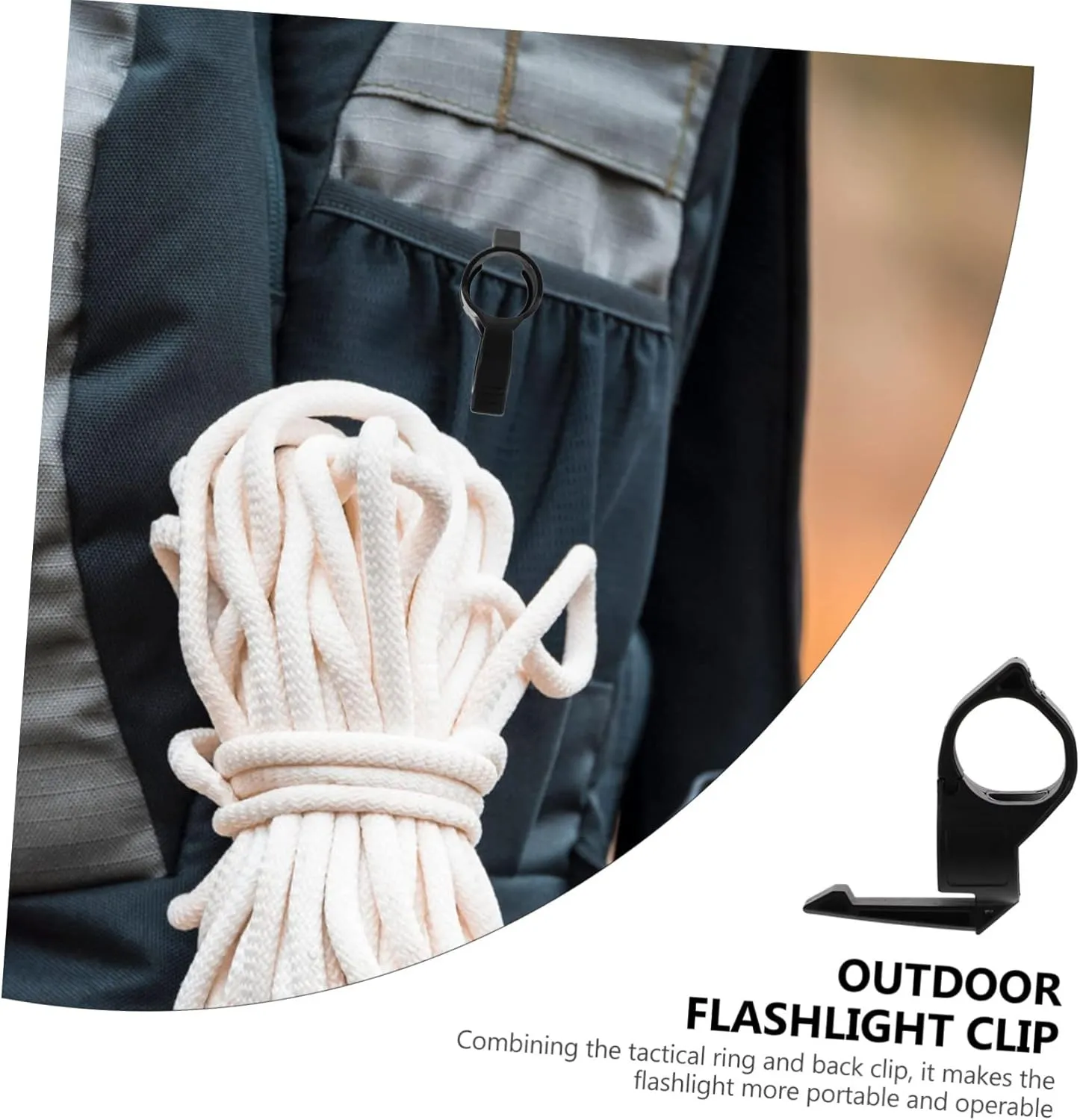 Flashlight Ring Outdoor Tools Handheld Flashlights Tools Gear Stand Film Prop Nylon Flashlight Holder Auxiliary Lighting Tool Adapter Compatible