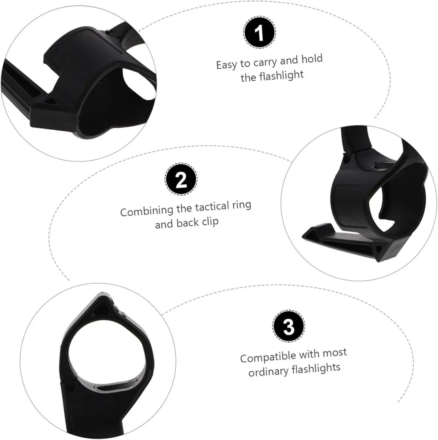Flashlight Ring Outdoor Tools Handheld Flashlights Tools Gear Stand Film Prop Nylon Flashlight Holder Auxiliary Lighting Tool Adapter Compatible