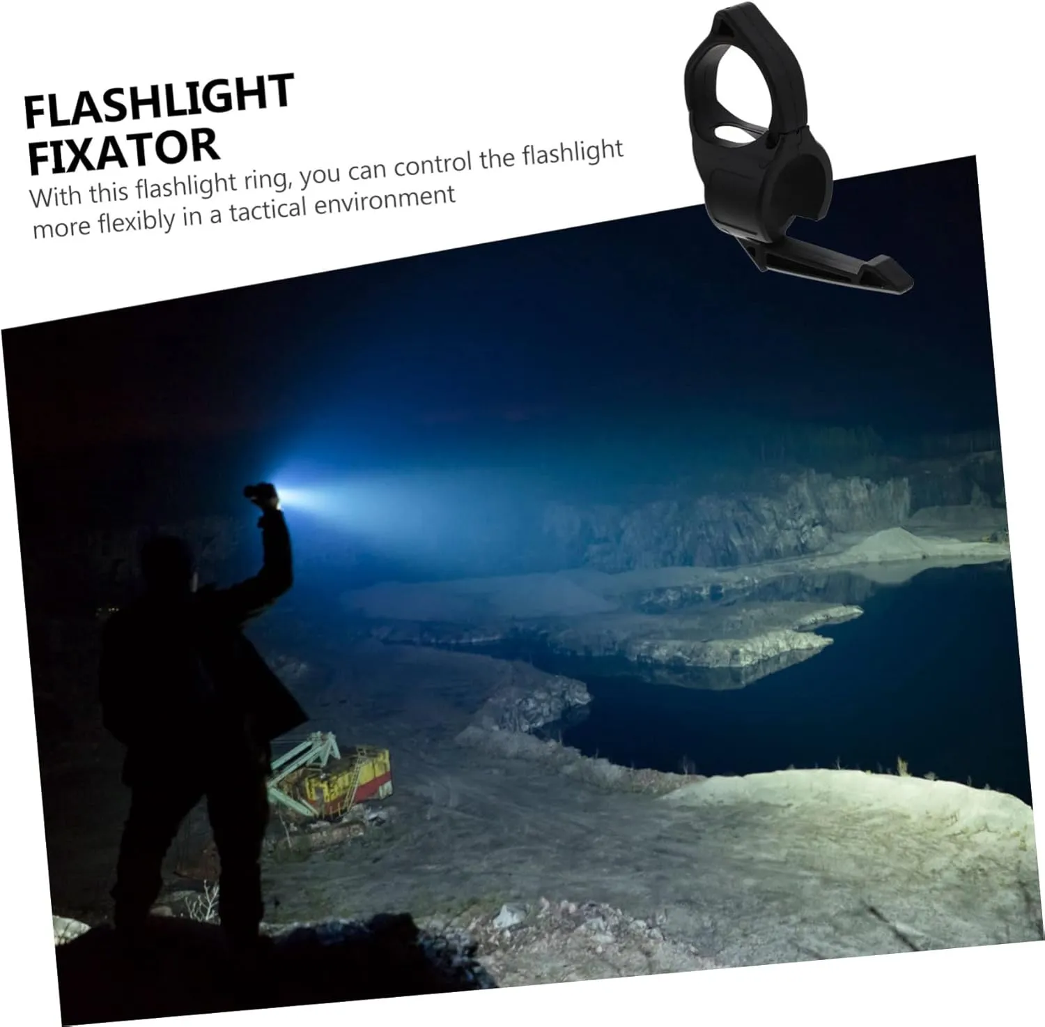 Flashlight Ring Outdoor Tools Handheld Flashlights Tools Gear Stand Film Prop Nylon Flashlight Holder Auxiliary Lighting Tool Adapter Compatible