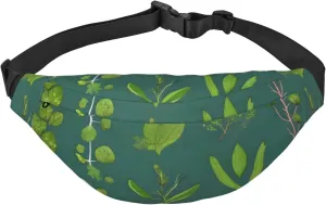 Flowers And Plants Men'S And Women'S Waist Pack, Crossbody Bag With Adjustable Belt For Running, Traveling, Sports, Hiking