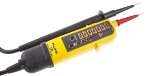 Fluke T90 Voltage & Continuity Tester, Yellow