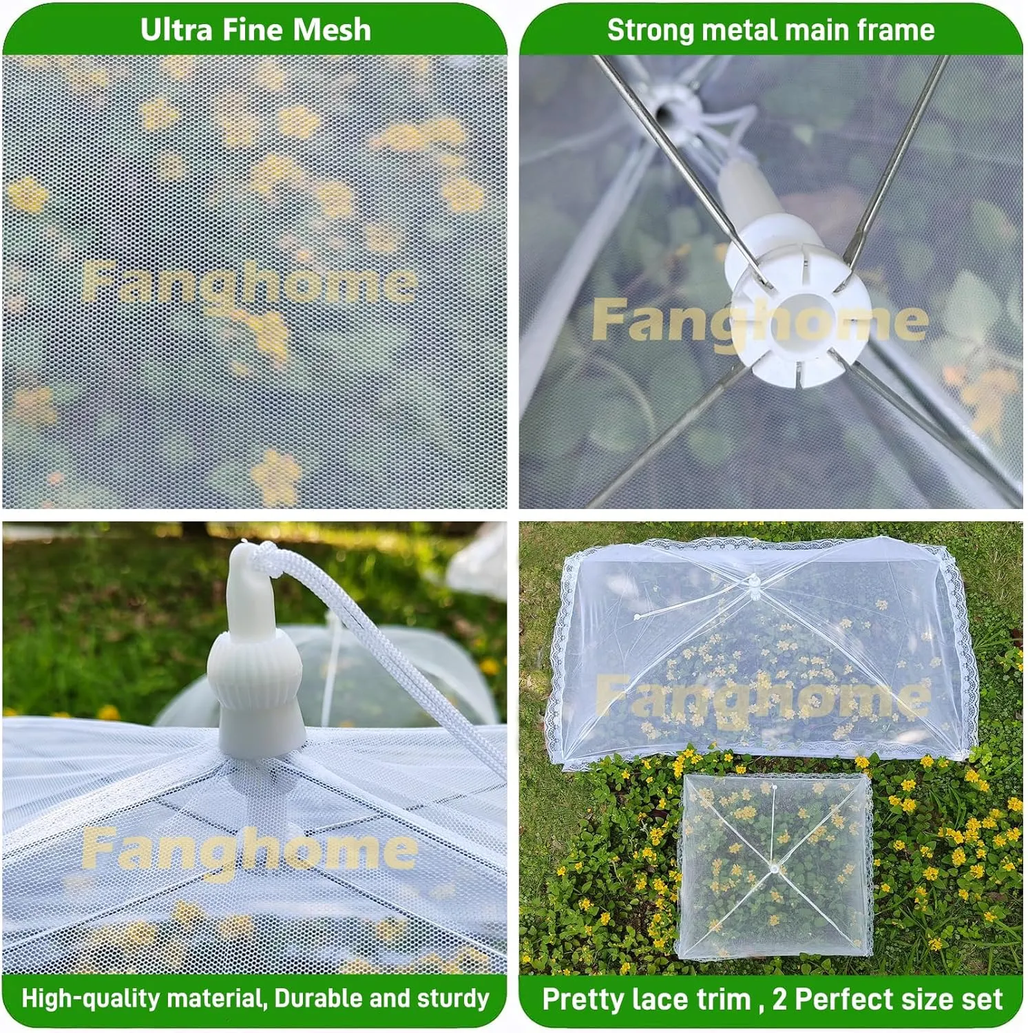Food Covers for Outside,3 Extra Large 40"X24" and 3 Pack Large 17"X17" Pop-Up Mesh Food Tent Food Cover for Outside BBQ Camping Picnic Party Accessories -Food Nets for Outdoors
