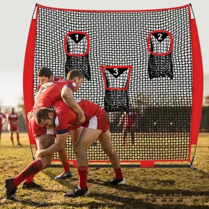 Football Nets for Throwing, Football Target Net Quarterback Throwing Net Football Target Practice Accuracy, Portable Football with 3 Throwing Targets