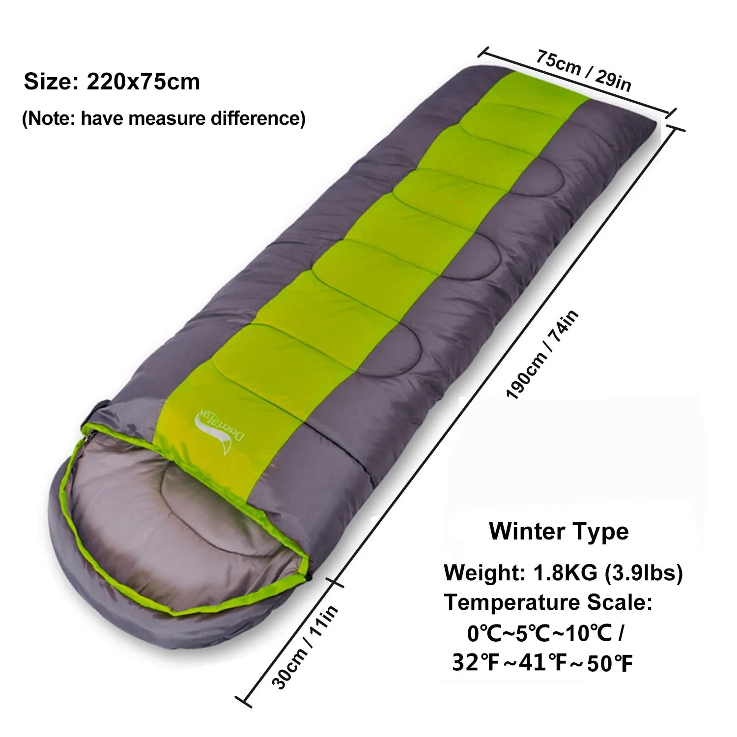 Fox Camping Sleeping Bag Lightweight