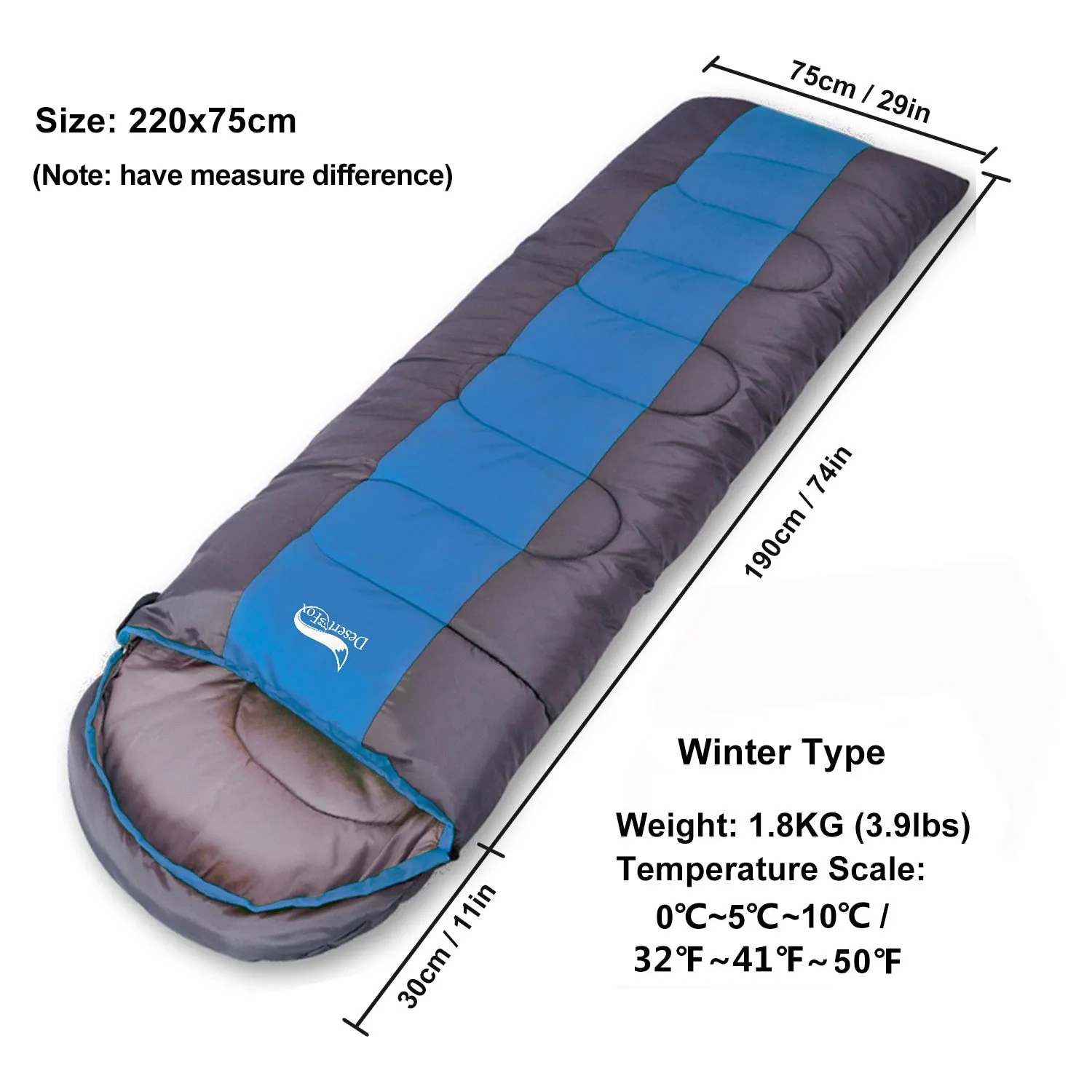 Fox Camping Sleeping Bag Lightweight