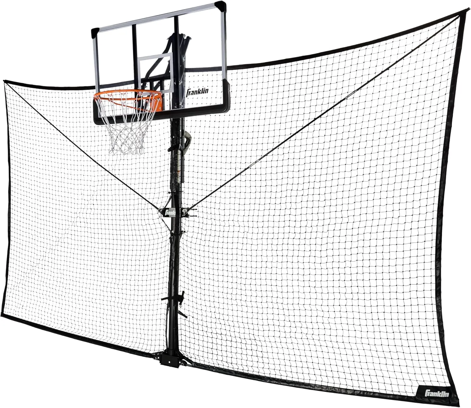 Franklin Sports XL Defender Pro Basketball Rebounder Nets – Rebounding Net for Outdoor   Driveway Basketball Hoops