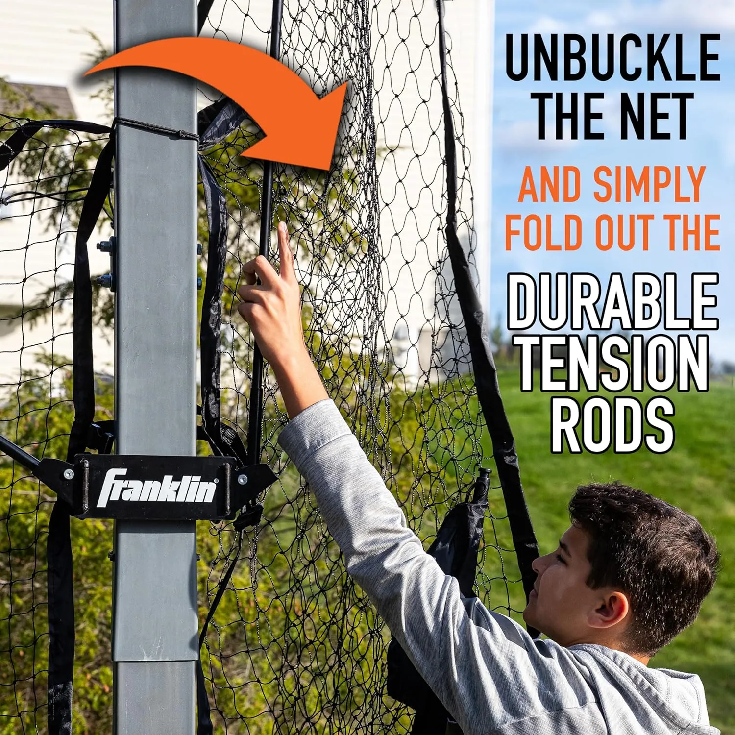Franklin Sports XL Defender Pro Basketball Rebounder Nets – Rebounding Net for Outdoor   Driveway Basketball Hoops