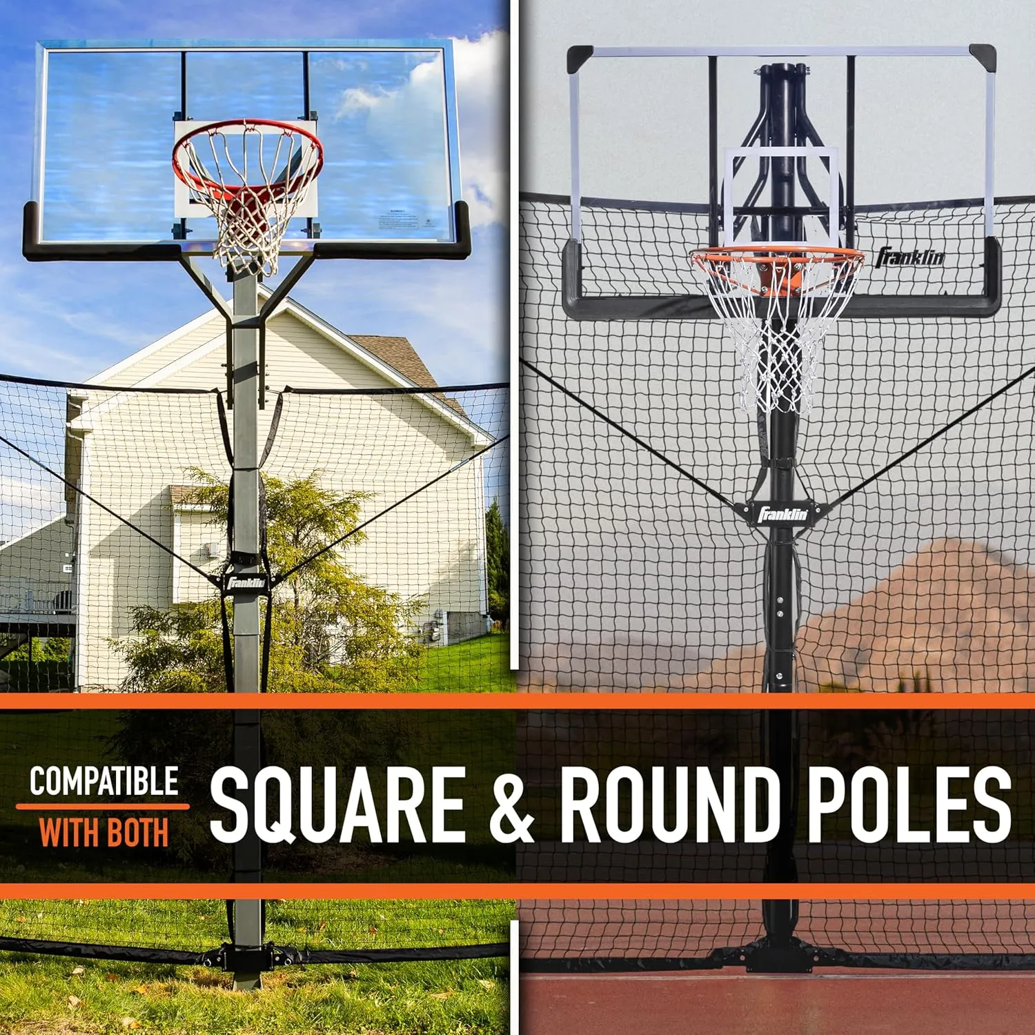 Franklin Sports XL Defender Pro Basketball Rebounder Nets – Rebounding Net for Outdoor   Driveway Basketball Hoops