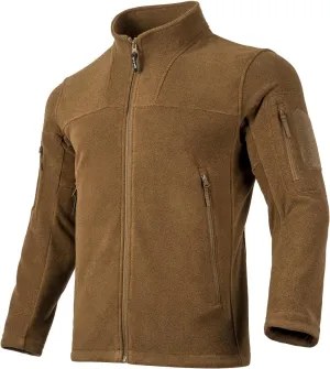 FREE SOLDIER Men's Tactical Fleece Jacket Full Zip Up Light Spring Jackets lightweight Military Coats For Outdoor