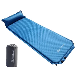 FreeLand Camping Sleeping Pad Self Inflating with Attached Pillow, Lightweight, Large