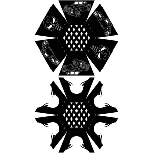 Funky Hexagon Fire Pit DXF for CNC | Illustrated Truck Art