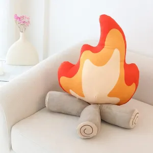 Funny Campfire Plush, Simulation Bonfire Plush Toy, Fake Fire Soft Stuffed Cartoon Doll Firewood Toys, for Outdoor Camping Toys, Home Pillow Cushion Decoration Pleasantly Surprised Gifts-15.7*17.7 IN