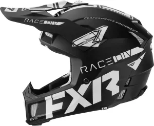 FXR Clutch Evo Helmet Lightweight Vented Quick Release Optional Winter Kit White FMVSS 218 - Large