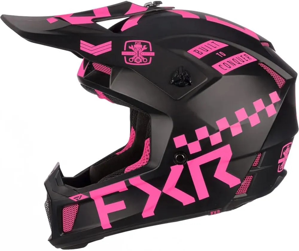 FXR Clutch Gladiator Helmet Open Face Ventilated Optional Winter Kit Pink FMVSS 218 - X-Small