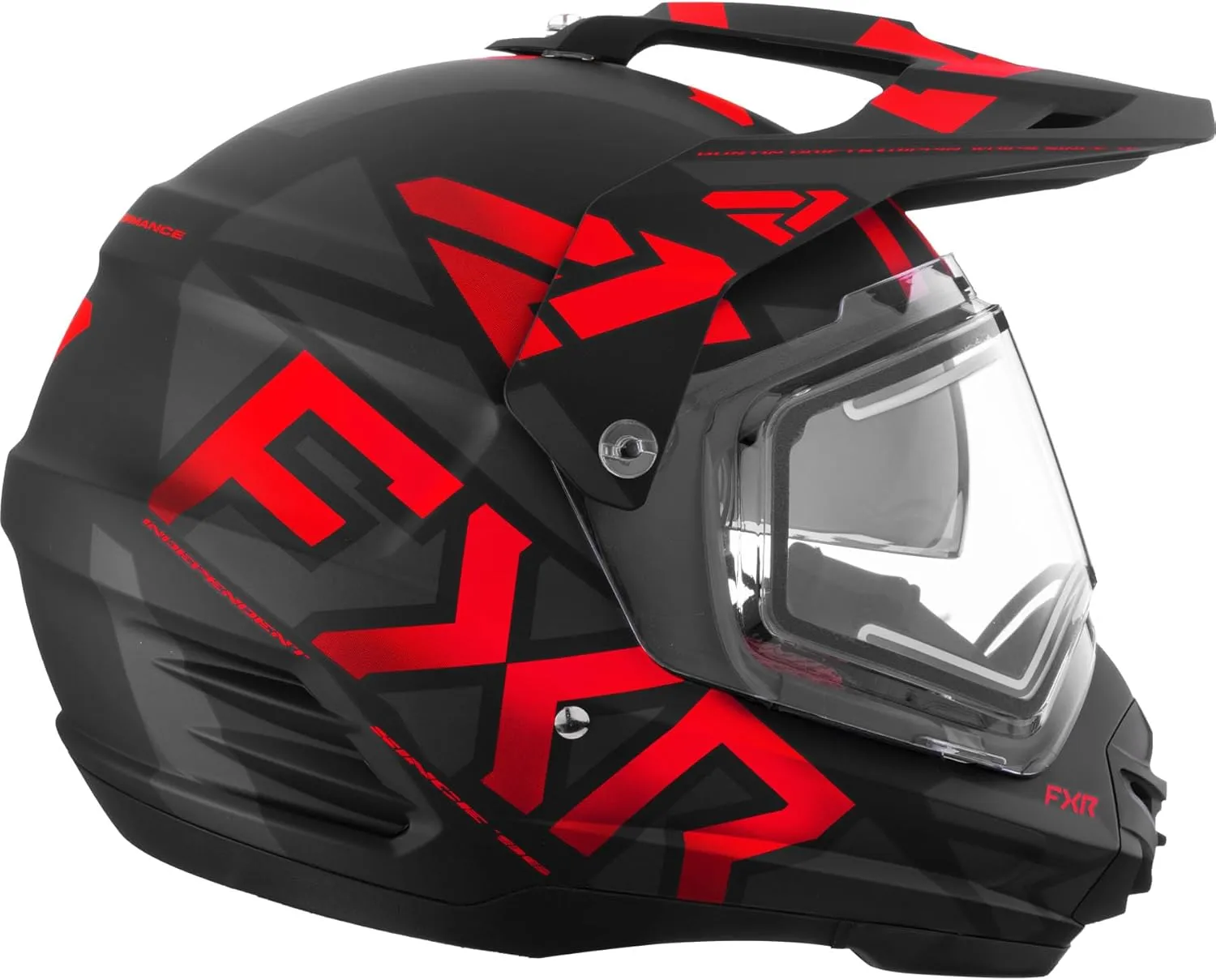 FXR Torque X Team Electric Shield Helmet 2025 (Black/Red - Medium)