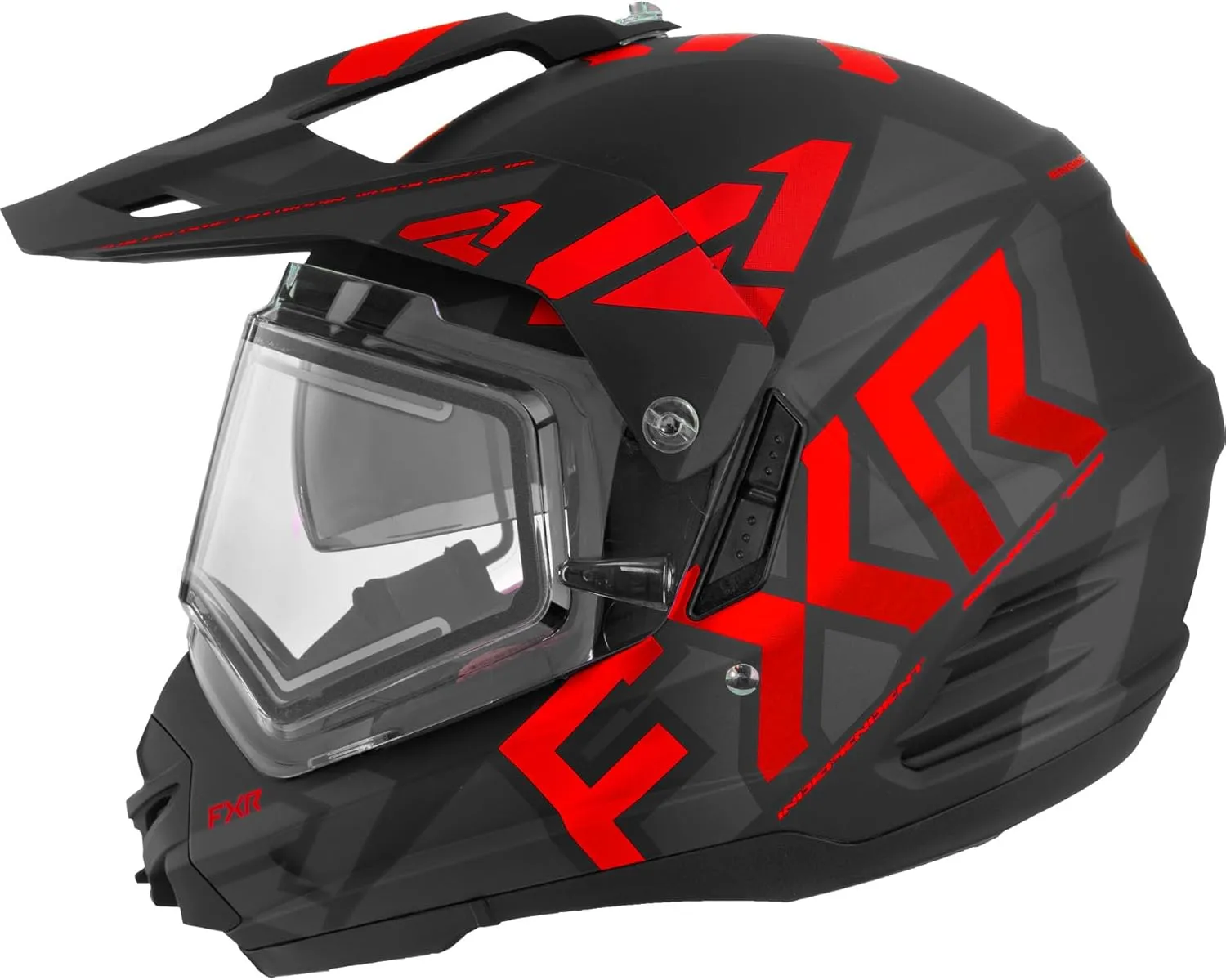 FXR Torque X Team Electric Shield Helmet 2025 (Black/Red - Medium)