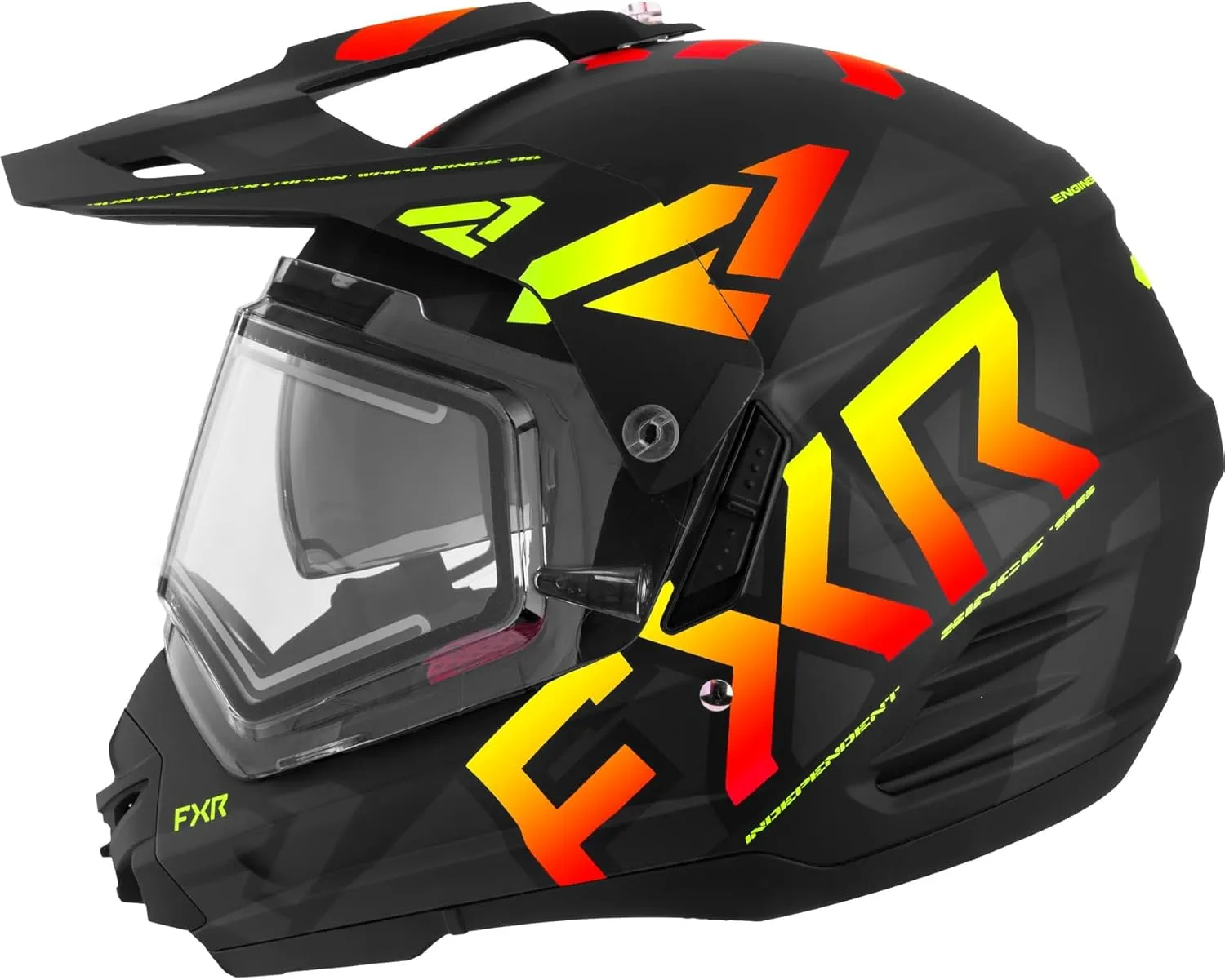 FXR Torque X Team Snowmobile Helmet Electric Shield Sun Shade QRS Ignition - Medium - FMVSS 218
