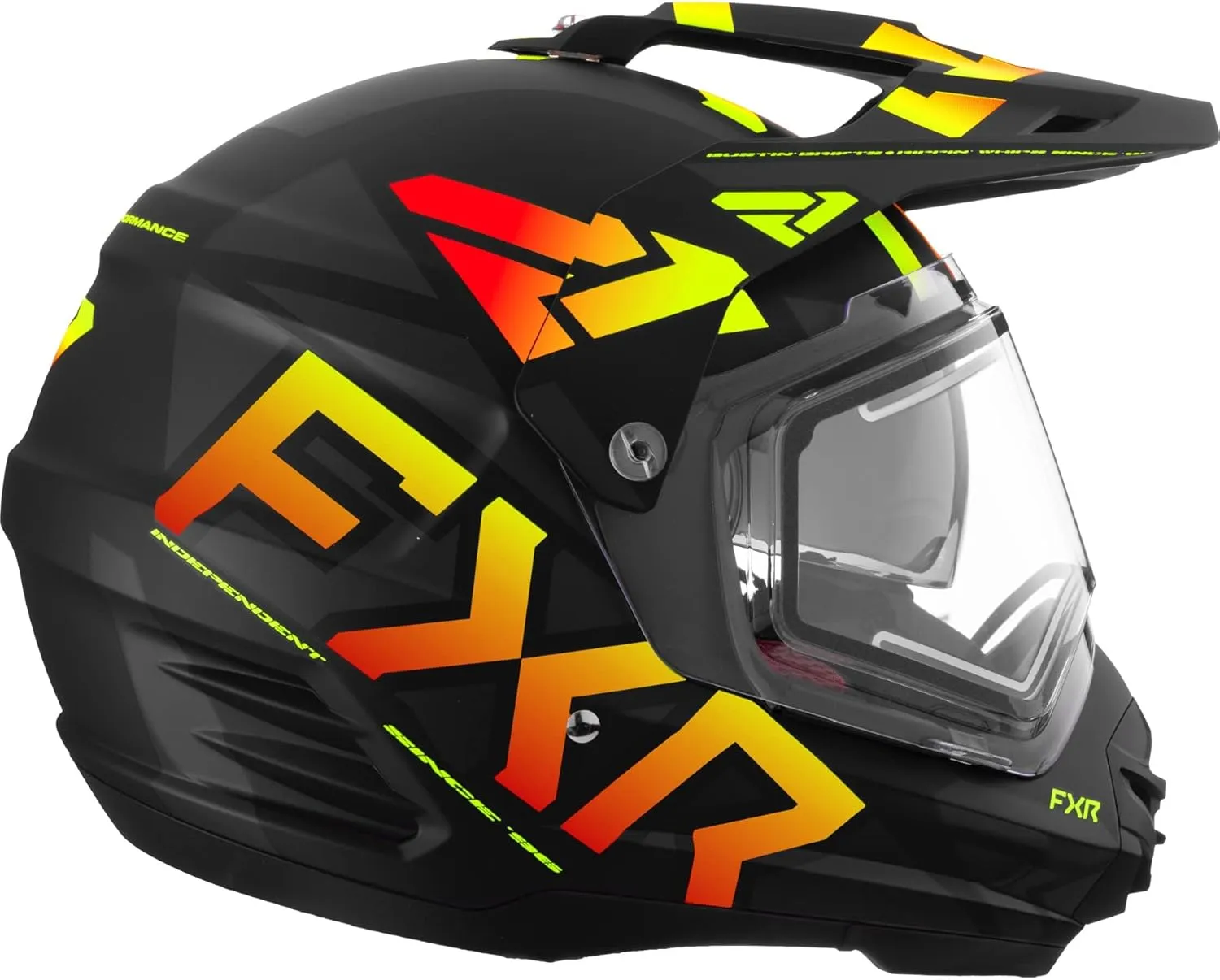 FXR Torque X Team Snowmobile Helmet Electric Shield Sun Shade QRS Ignition - Medium - FMVSS 218
