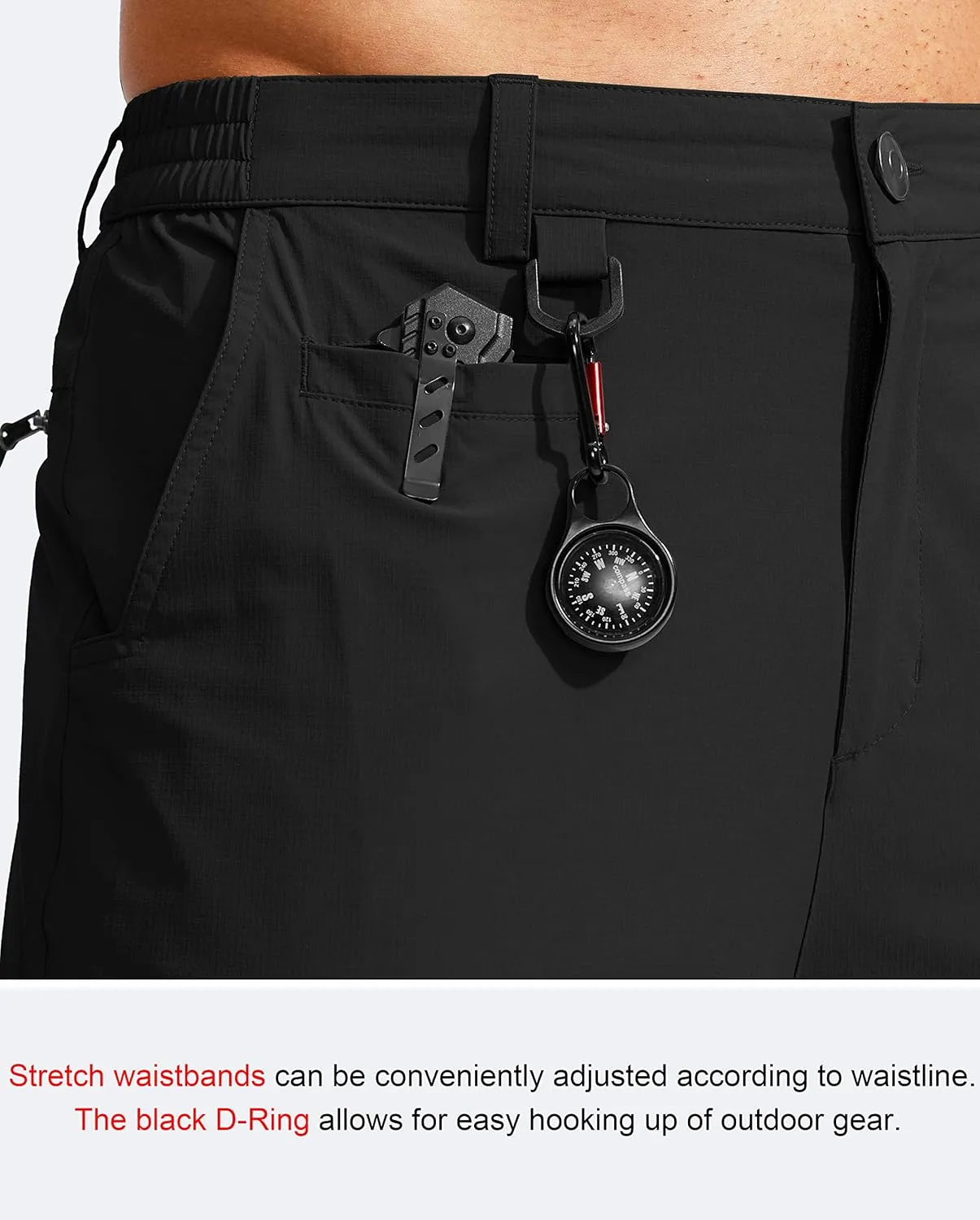 G Gradual Men's Hiking Cargo Pants Water Resistant Quick Dry Lightweight Outdoor Tactical Pants for Men with Multi Pocket