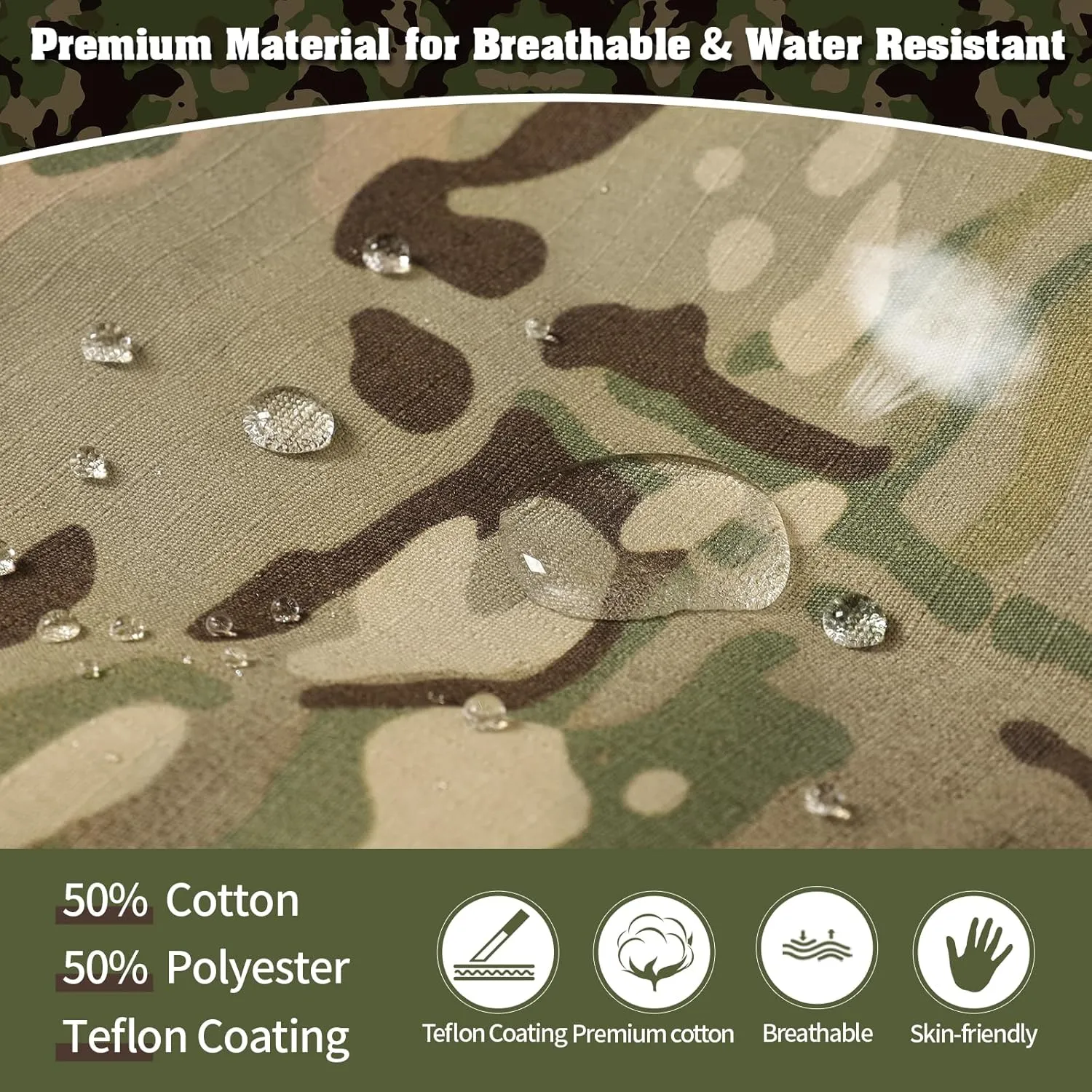 G3 Combat Pant, Men's Military Tactical Camouflage Clothing, Multi-Pocket Rip-Stop Hunting Hiking Paintball