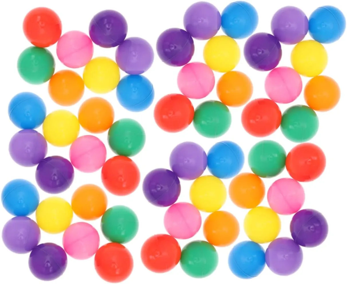 GALPADA 200PCS Crush Ocean Balls Pit Balls for Mixed Color Educational Bath Mesh Bag Safe for Enhance Coordination and Group Play