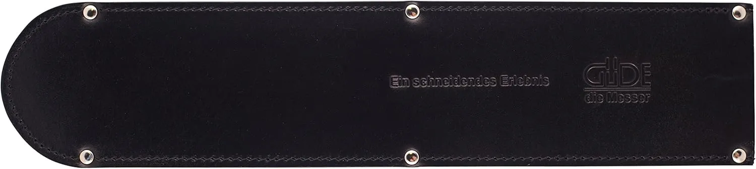 Güde Solingen Sheath for Knives 32 cm Length, Knife Storage-Blade Protector, Cattle Leather, Chrome Steel, Black