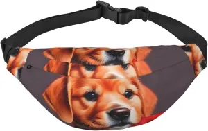 Gentleman-Like Dog Men'S And Women'S Waist Pack, Crossbody Bag With Adjustable Belt For Running, Traveling, Sports, Hiking