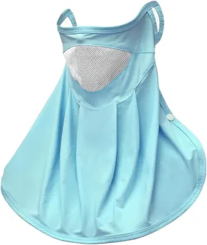 GGUHHU Womens Sun-Proof UV Protection Back Buttoned Mesh Golf Face Cover Neck Gaiter