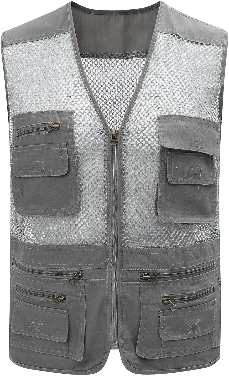 Gihuo Men's Fishing Safari Vest with Pockets for Summer Travel