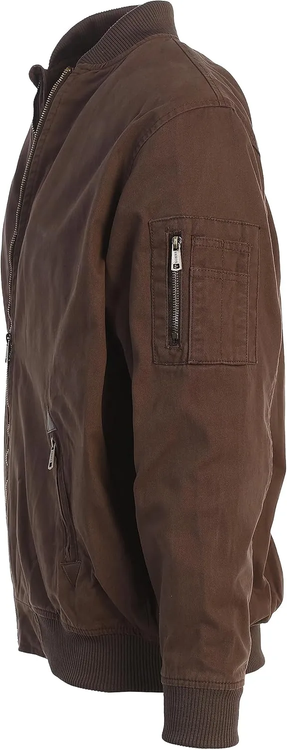 Gioberti Men's 100% Cotton Sportwear Full Zipper Twill Bomber Jacket